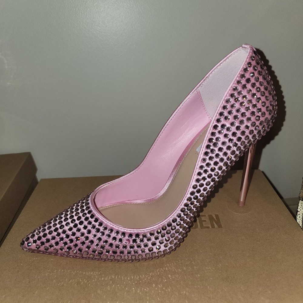STEVE MADDEN Vala-R Rhinestone Embellished Stiletto Pumps